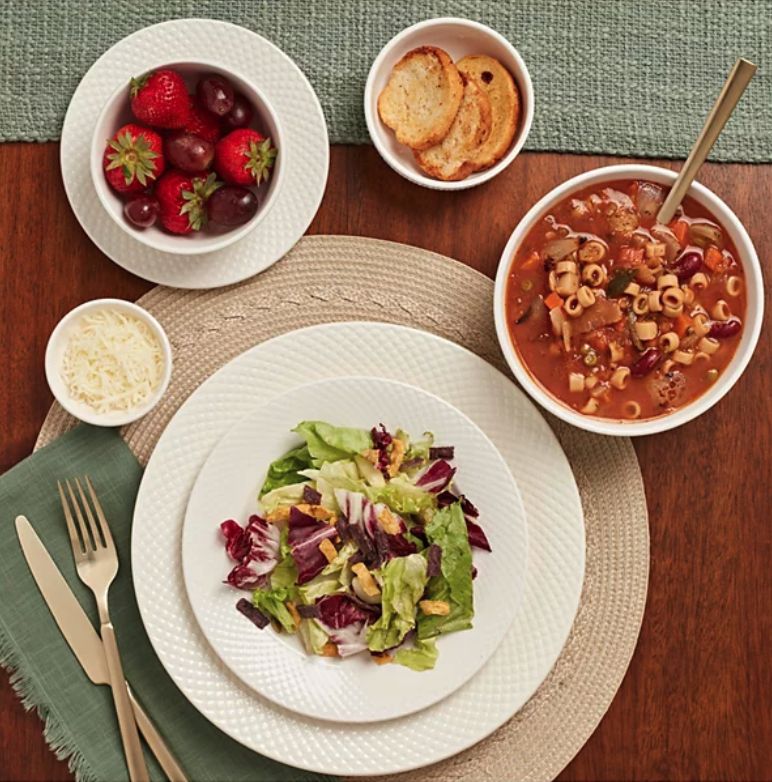 Inspiration by Denmark Amelia 42 Pc. Dinnerware Set, Service for 6, White