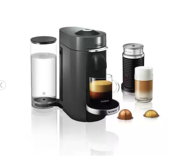 Nespresso Vertuo Plus Deluxe Coffee and Espresso Machine with Aeroccino by De&#39;Longhi - Black