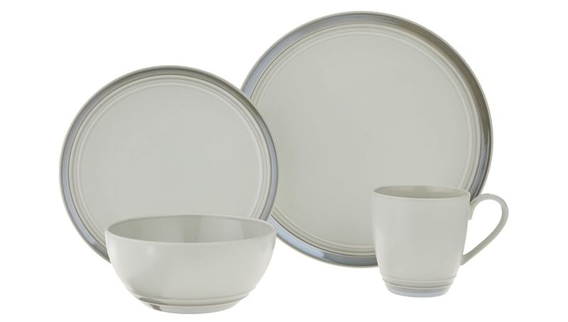 Mikasa Elura Ironstone Gray 4-Piece Place Setting New Without Box.