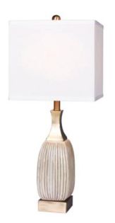 Fangio Lighting Table Lamps, Aged White Antique Brass