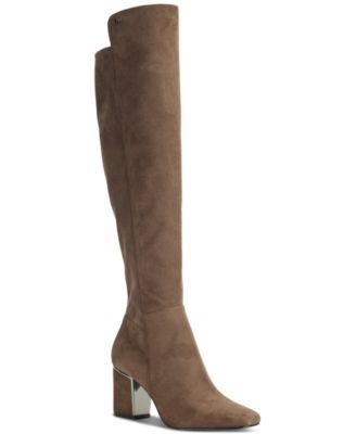 DKNY Womens Cilli Square-Toe Knee- Mushroom 7.5M