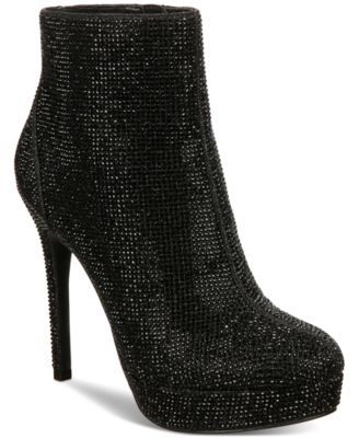 Thalia Sodi Womens Chiara Platform Dress Blk Glitter Fb 12M