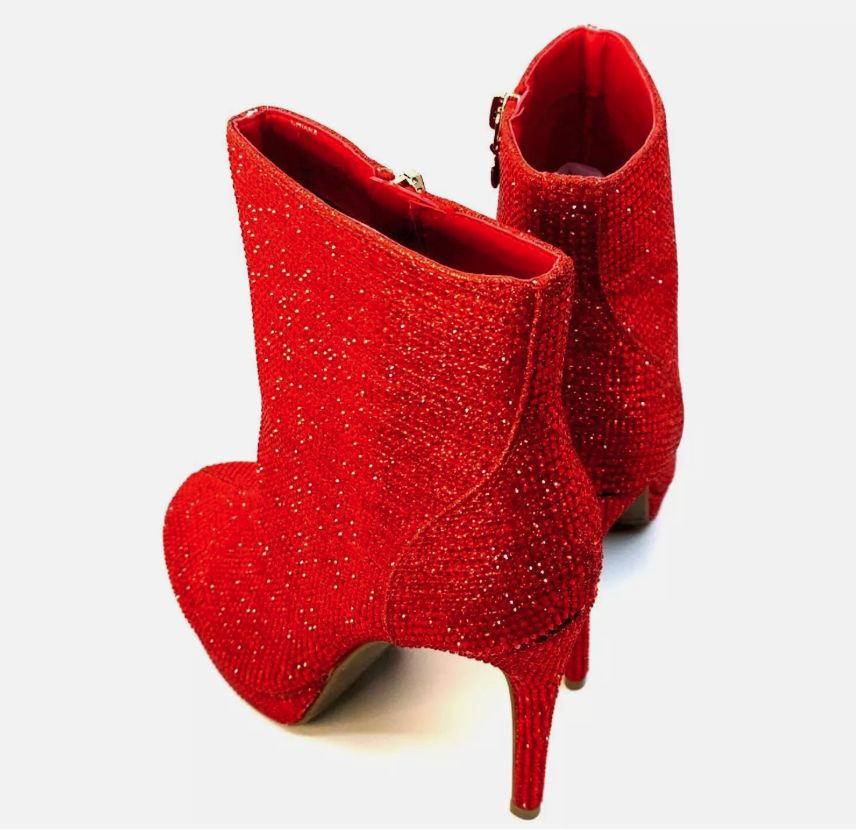 Thalia Sodi Women&#39;s Chiara Platform Dress Booties - Red Lurex