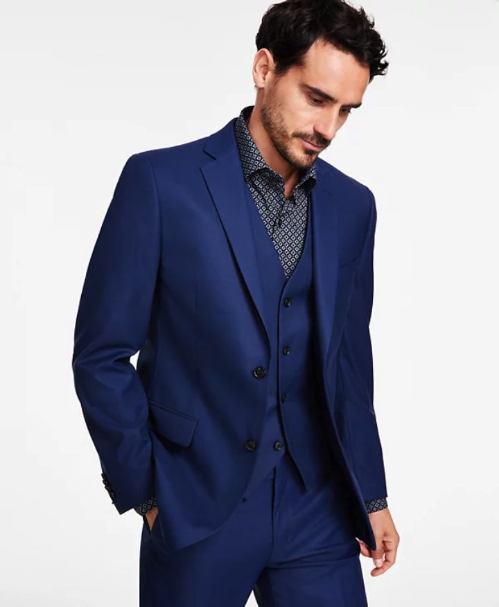 Alfani Men&#39;s Slim-Fit Stretch Solid Suit Jacket, - Blue