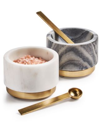 Hotel Collection Modern Marble Condiment Bowls,