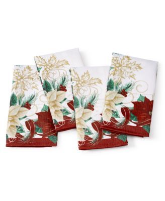 Elrene Clarette Poinsettia Engineered Multi 17x17