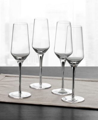 Hotel Collection Black Stem Champagne Glasses, No Color No Size