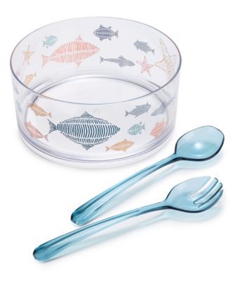 The Cellar Acrylic Salad Bowl with Server No Color