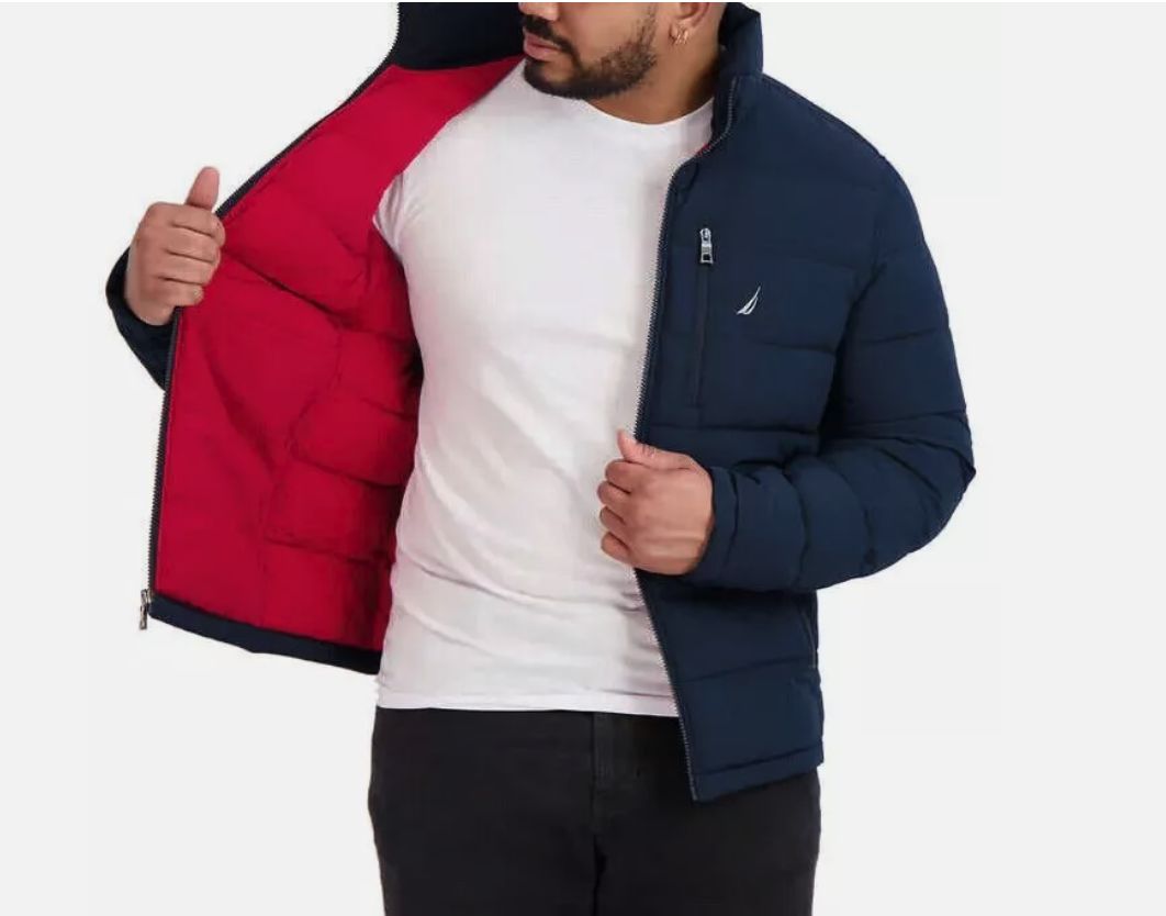 Nautica Men&#39;s Stretch Puffer Performance Jacket Water Resistant , XXL