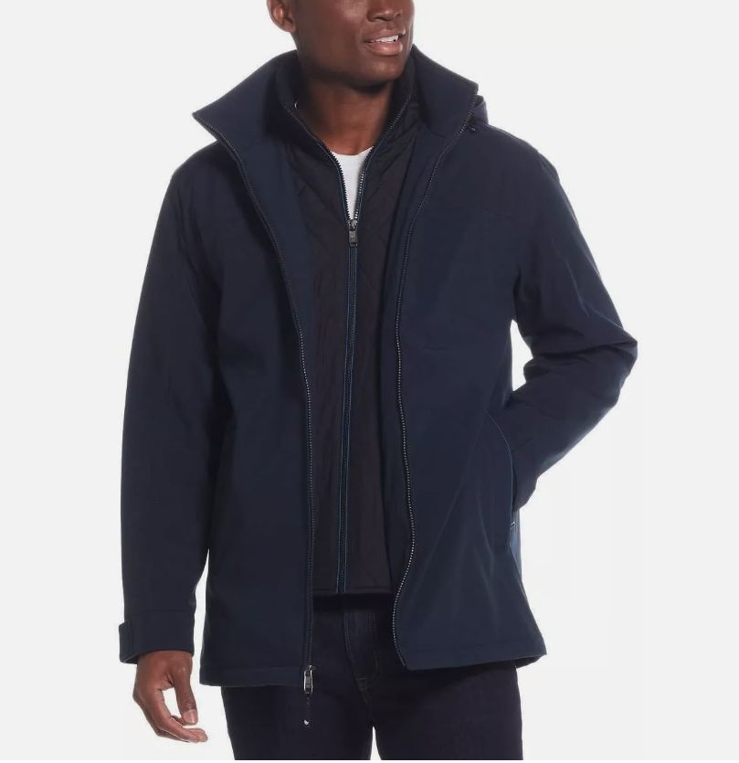 Weatherproof Mens Ultra Tech Jacket (Blue,M)