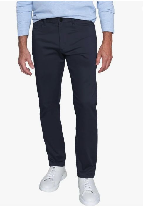 English Laundry Mens 4 Way Stretch Fabric Straight Fit Midweight Pant (Blue, 34W X 30L)