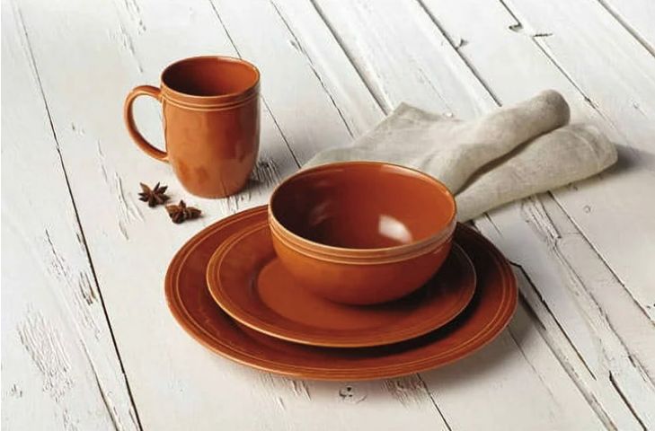 Rachael Ray  Dinnerware Sets Pumpkin - Pumpkin Orange 16-Piece Dinnerware Set