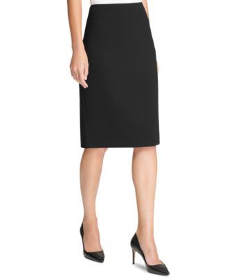 DKNY Midi Pencil Skirt Black 4