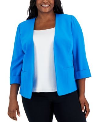 Kasper Plus Size Stretch-Crepe 34-Sl Kiwi 22W