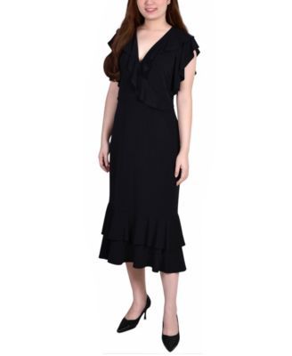 NY Collection NY Collection Petite Flutter S Black PS