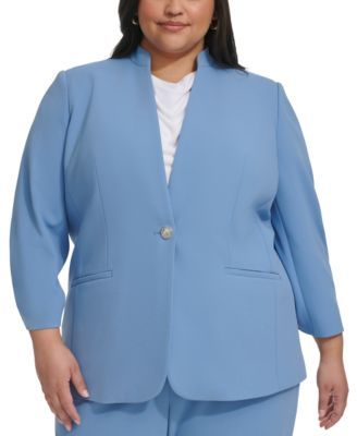 Calvin Klein Plus Size Gathered-Cuff Stand- Bayou 18W