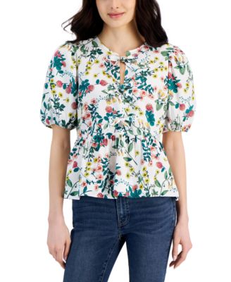 Jeans Nautica Donna Stampa Floreale Cotone Pe Bianco Brillante Multi M - Foto 1 di 2