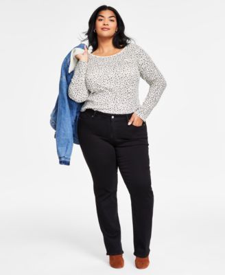 Levis Petite Plus Size 414 Relaxed F Lapis Topic 24W