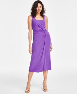 Anne Klein Womens Side-Shirred O-Ring Mi Passion Purple S