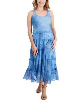 Jones New York Petite Sleeveless Multi-Tier D Blue Horizon PM