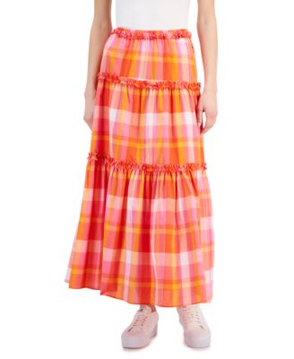 Jeans Nautica Donna Cotone Stampa Plaid Ruf Sangria Tramonto Multi M - Foto 2 di 2