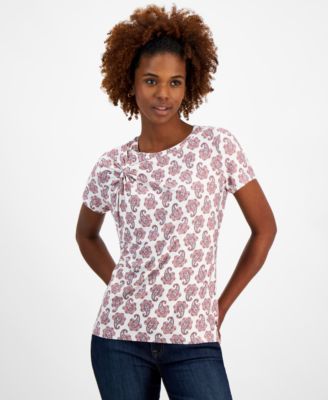 Nautica Jeans Womens Paisley Twist-Accent C Denim Mult XS