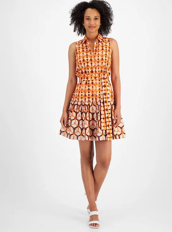 Taylor Womens Printed Shirtdress Sandaprico 10