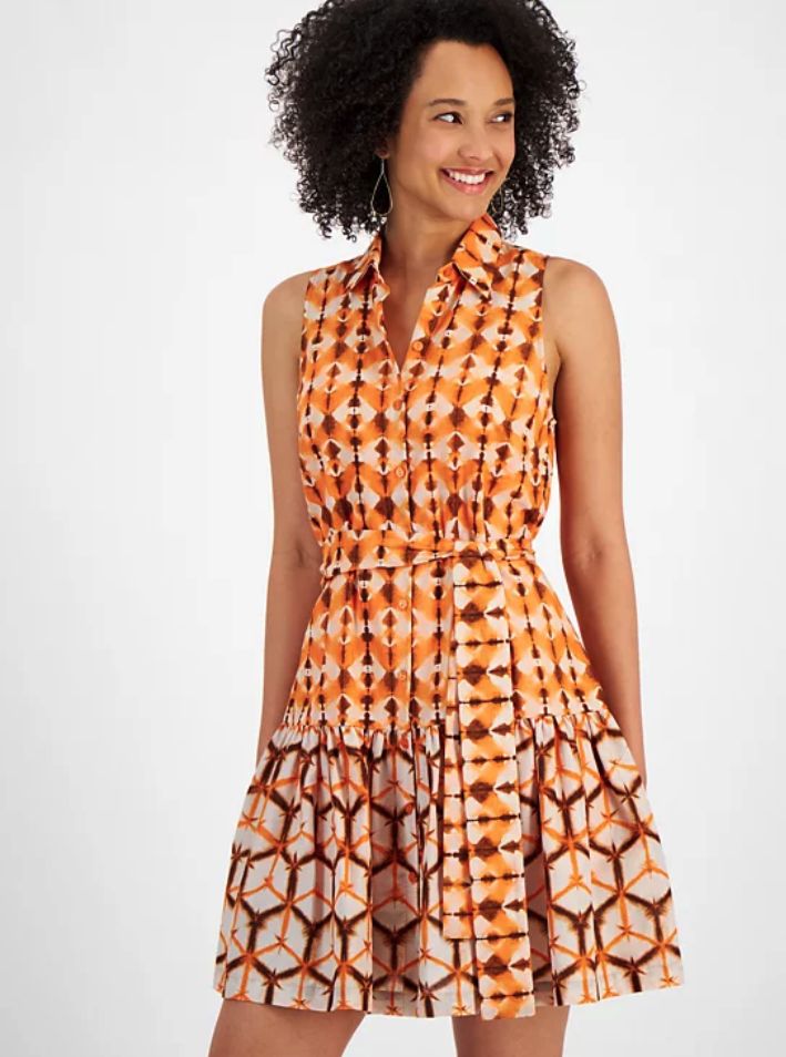 Taylor Womens Printed Shirtdress Sandaprico 8