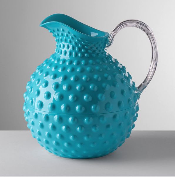 Mario Luca Giusti Rosetta Pitcher Turquoise Enamel