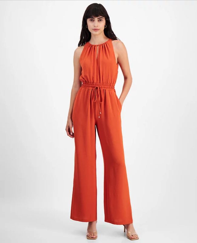 Tahari ASL Womens Sleeveless Wide-Leg Ju Lava 6