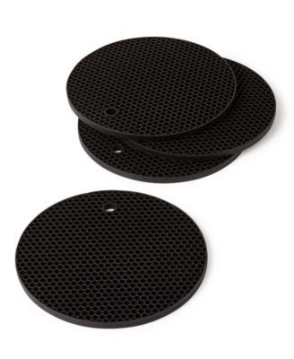 The Cellar Set of 4 Silicone Trivets No Color