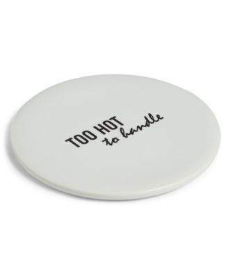 The Cellar Words Circle Ceramic Trivet