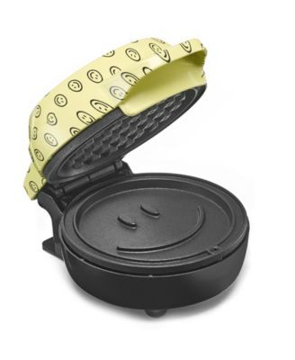 Bella Printed Mini Waffle Maker Yellow Smiley