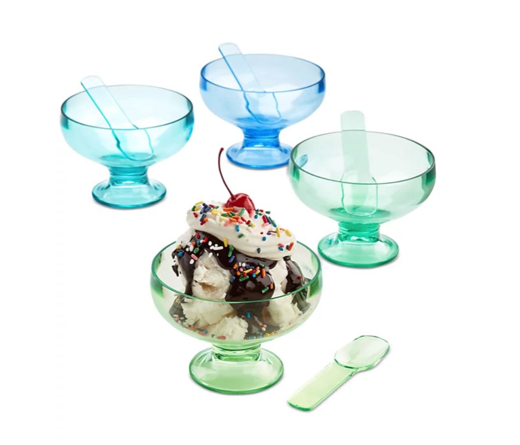 The Cellar BBQ Set of 4 Ice Cream Cups wi