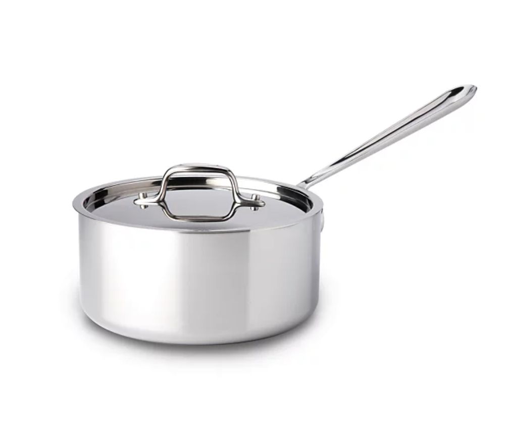 All-Clad Stainless Steel 3-Quart Saucepan with Lid