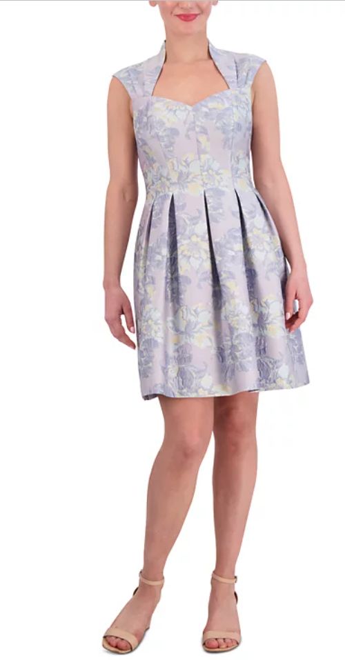 Vince Camuto Womens Floral-Jacquard Sweeth Lavender 14
