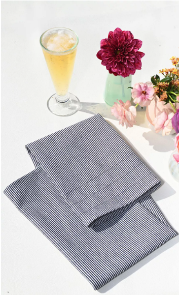 Atelier Saucier Hickory Stripe Napkins, Set of 4 - Picture 5 of 5