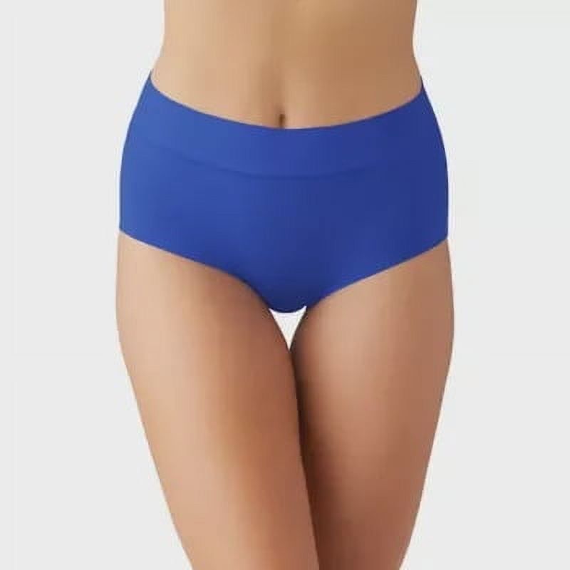Wacoal Women&#39;s at Ease Brief Panty in Radiant Blue | Plus Size 2XL | HerRoom.com