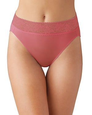 Wacoal Women&#39;s Comfort Touch High Cut Panty in Pink | Plus Size Large | HerRoom.com
