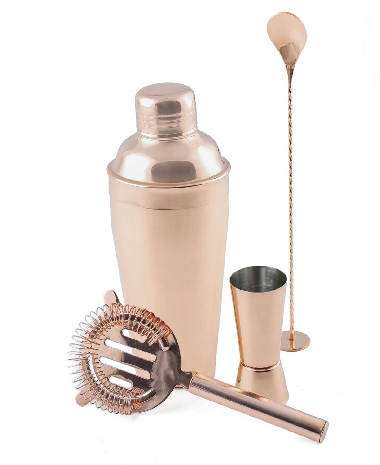Thirstystone by Cambridge Copper Stainless Steel Shaker &amp; Tool Set  Rustcopper