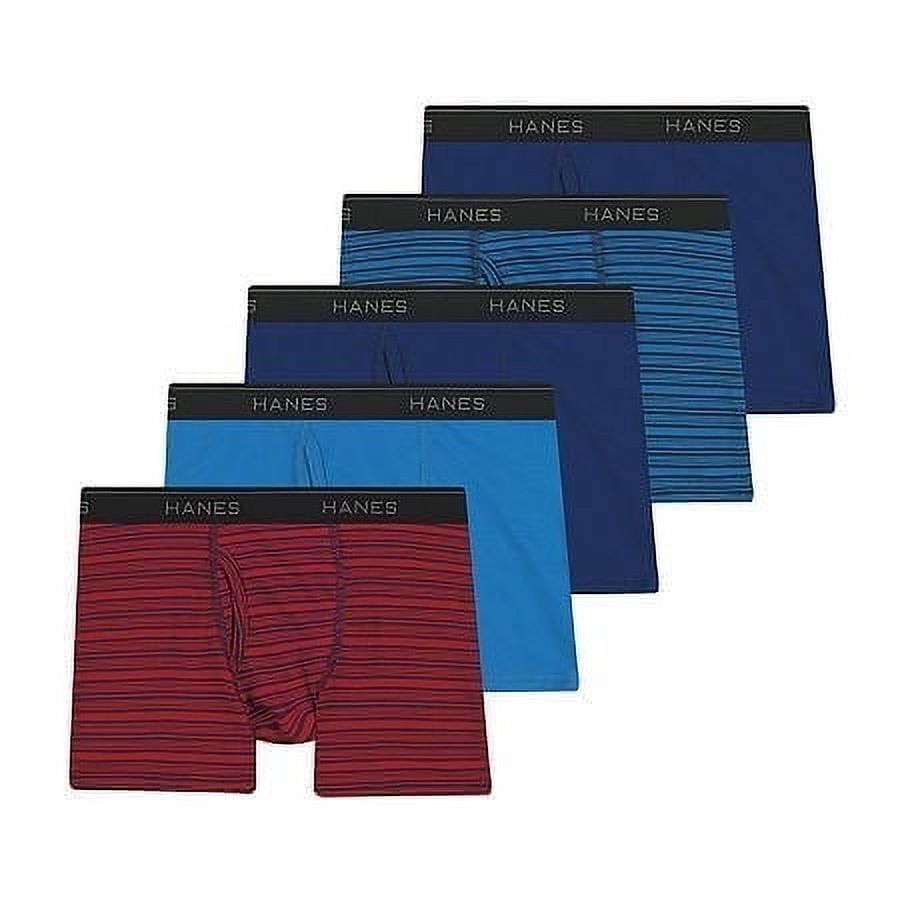 Boys (8-20) Hanes(R) Ultimate(R) 5pk. Striped Boxer Briefs