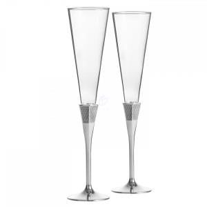 Waterford Lismore Diamond Toasting Flute Pair