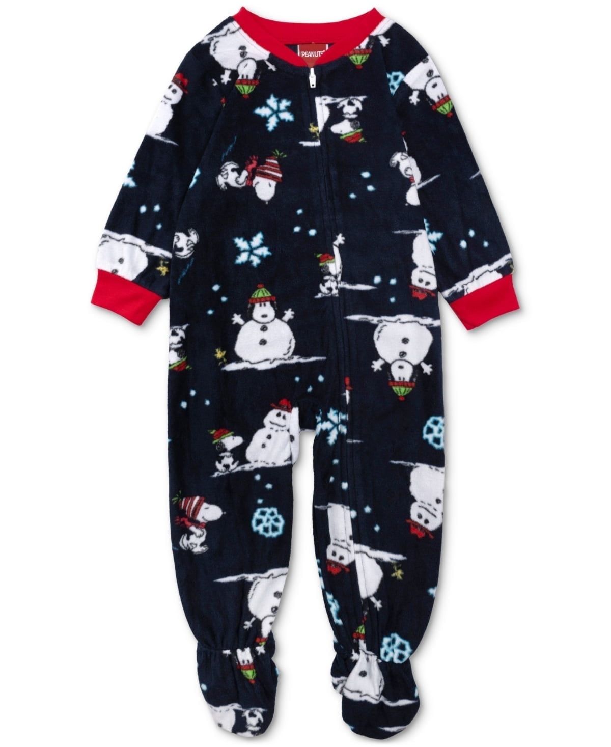 Briefly Stated Baby Peanuts Footed Pajamas Grey 12M