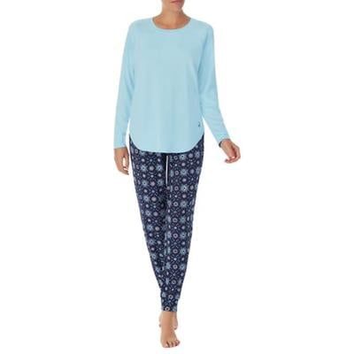 Cuddl Duds Women&#39;s Brushed Sweater-Knit Long-Sleeve Pajama Set - Snowflake