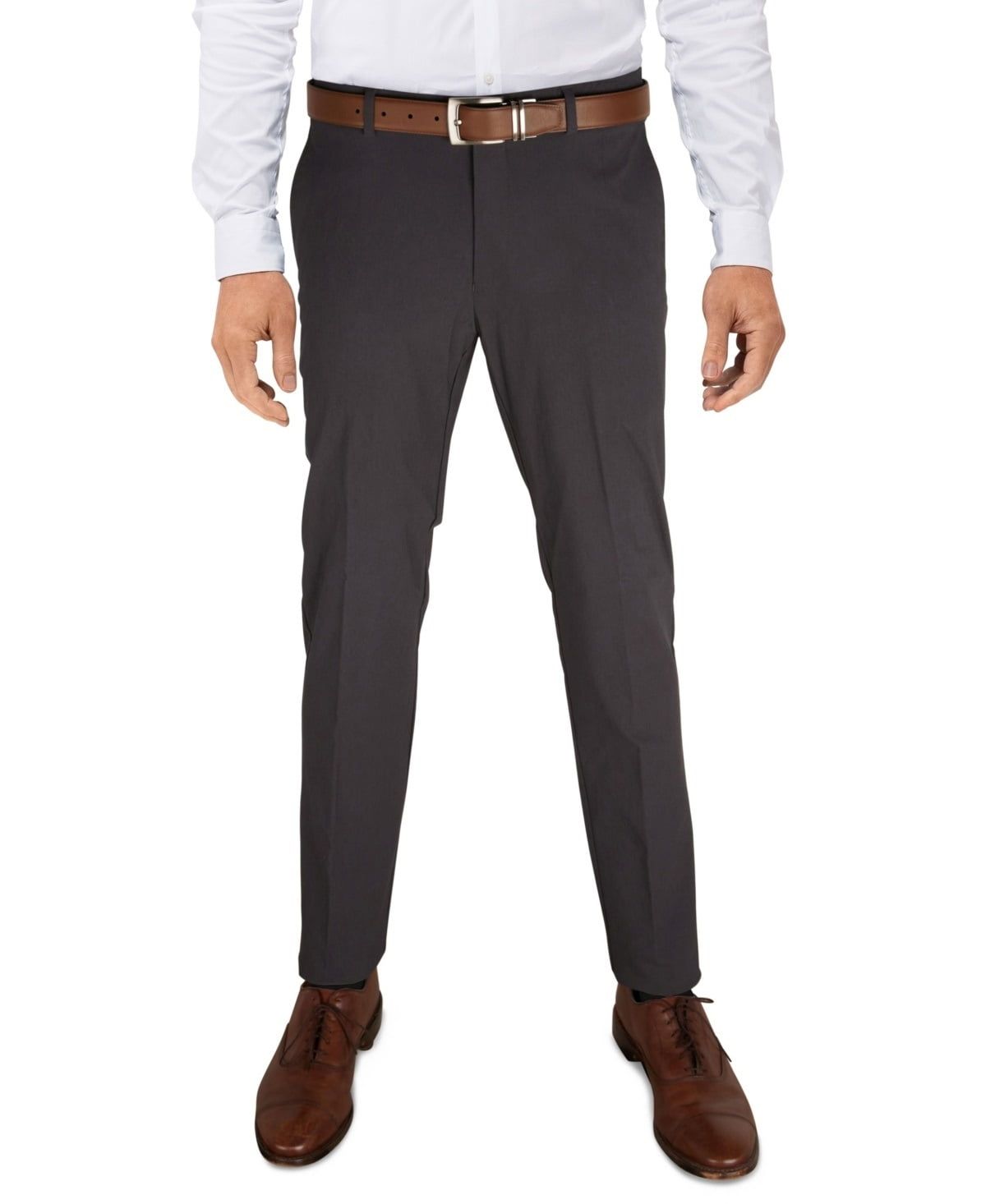 Tommy Hilfiger Men&#39;s Modern-Fit Th Flex Stretch Solid Performance Pants - Charcoal