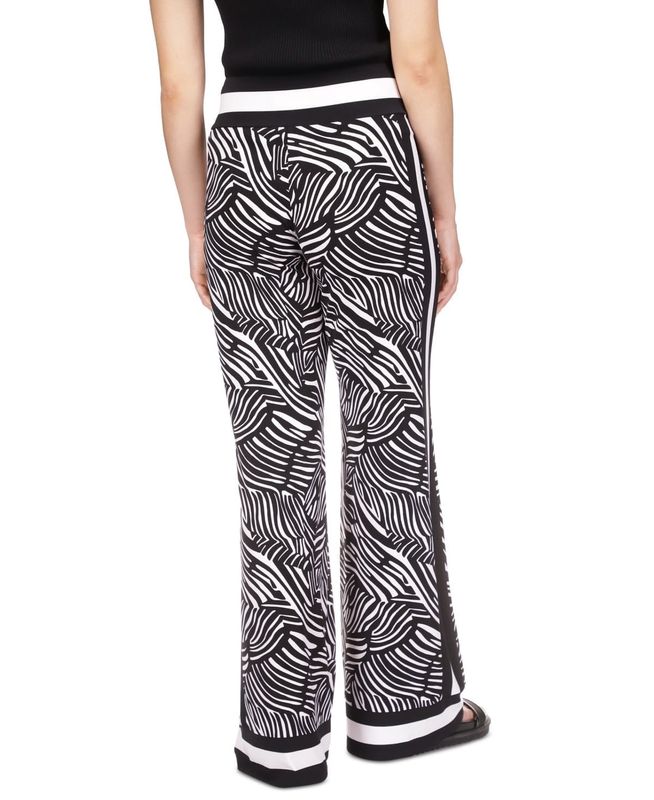 Michael Kors Petite Zebra-Print Border-Hem BlackWhite PXS