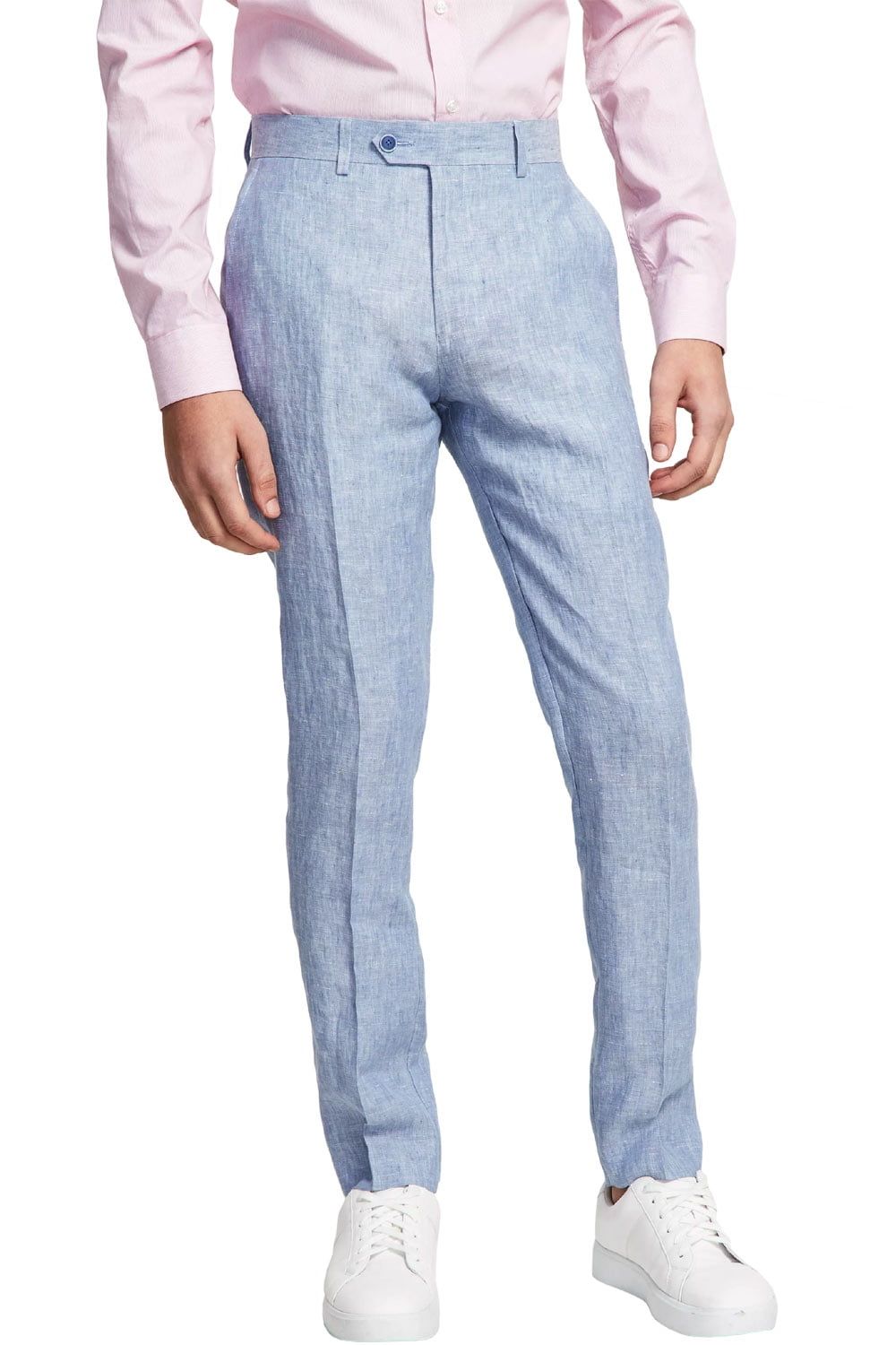 Bar Iii Men&#39;s Slim-Fit Linen Suit Pants, - Blue