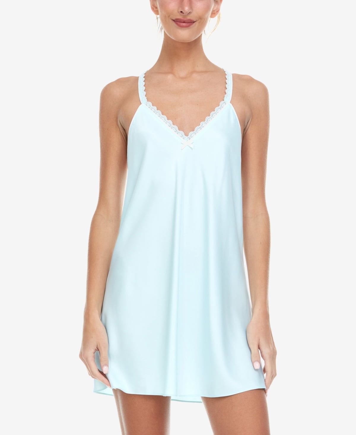 Women&#39;s Flora by Flora Nikrooz Kendra Satin Chemise, Size: Medium, Dark Blue