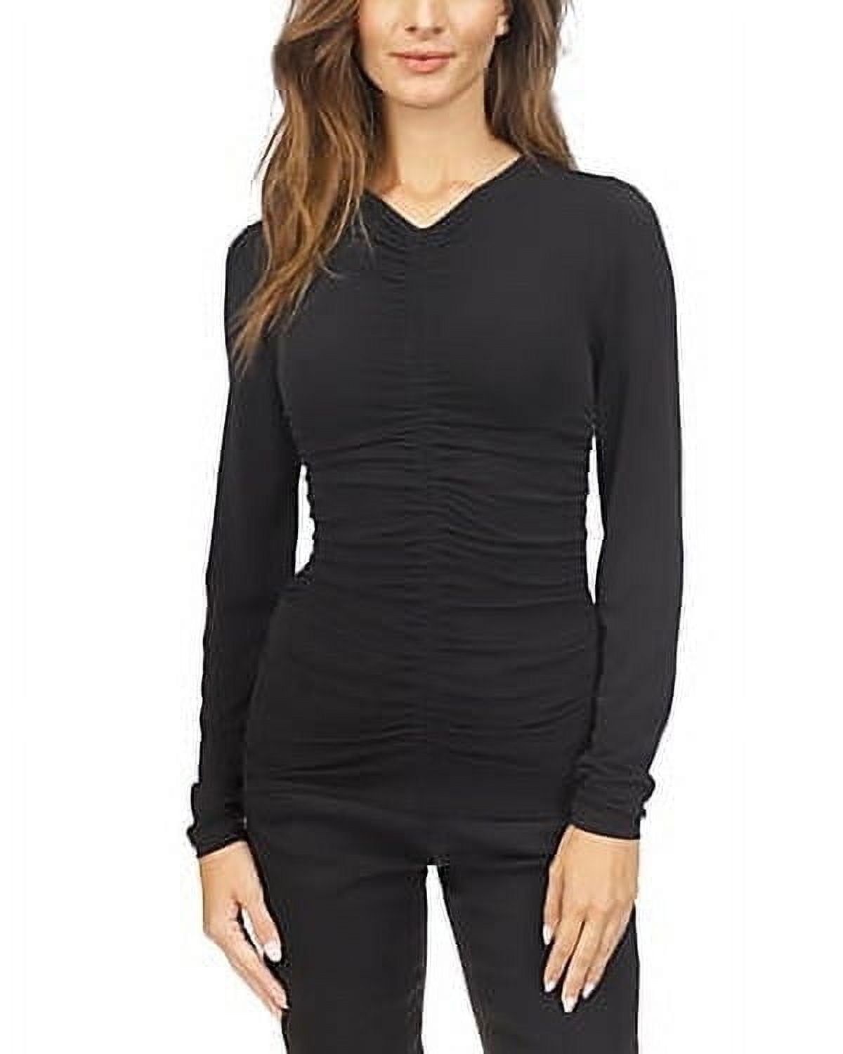 Michael Michael Kors Women&#39;s Ruched-Front Knit Top - Black