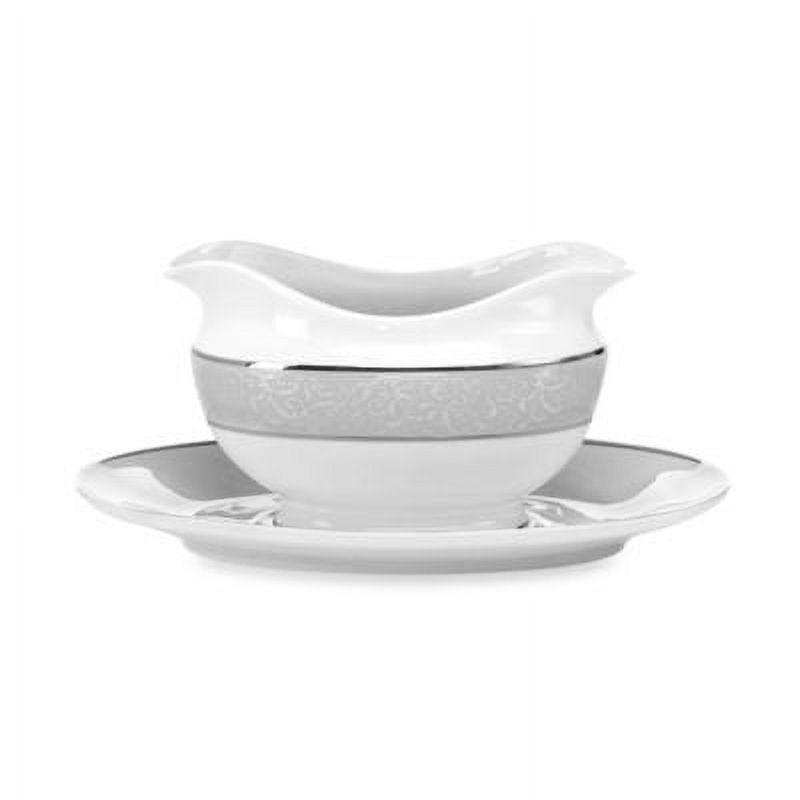 Mikasa Parchment (China) Gravy Boat &amp; Underplate